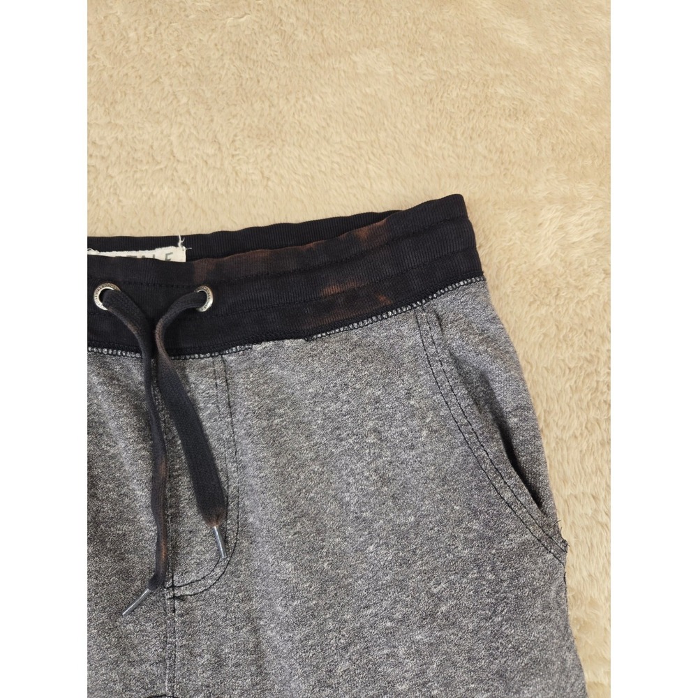 Aeropostale Mens XS Grey Marl Raw Hem Sweat Shorts Black Waistband 6174 - Picture 10 of 15